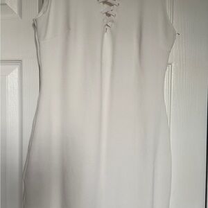 Bailey 44 Ivory Lace-Up Mini Dress